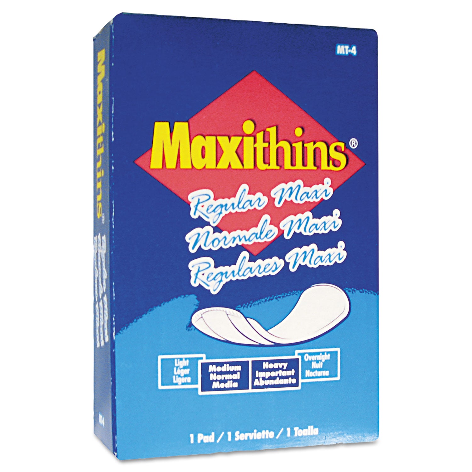 Maxithins Vended Sanitary Napkins #4, Maxi, 100 Individually Boxed Napkins/Carton - 