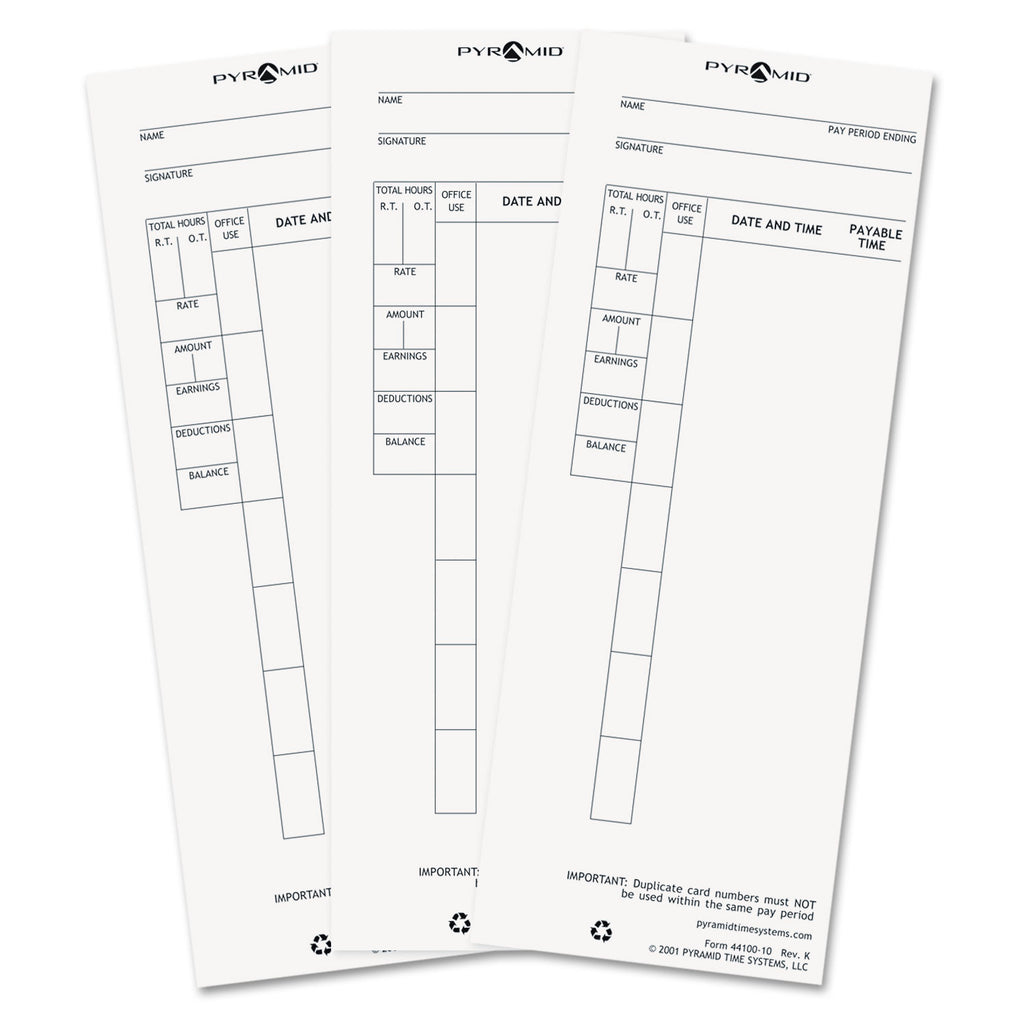 time-clock-cards-for-pyramid-technologies-4000-one-side-35-x-85-100-pack_pti4410010 - 1