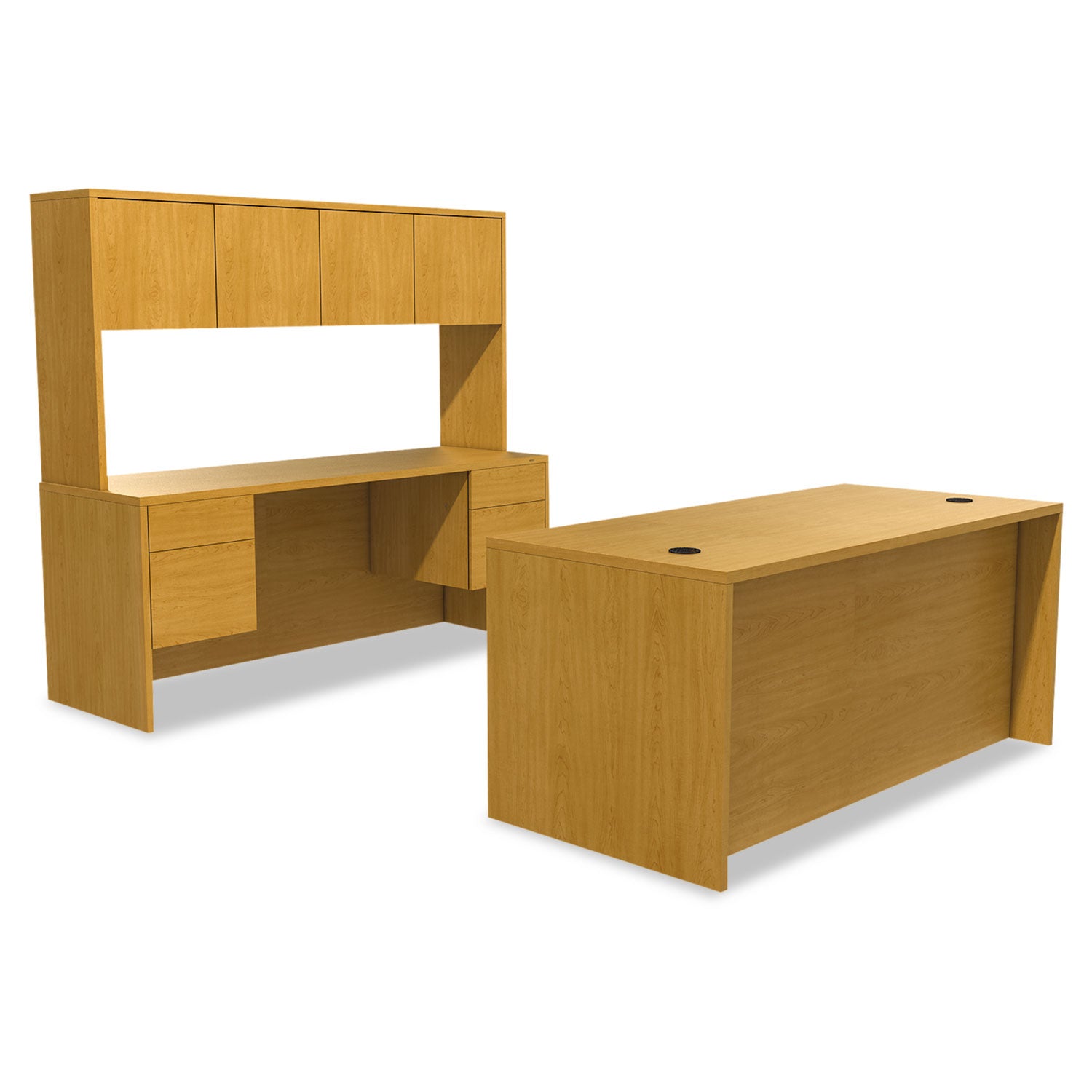 10500 Series Double 3/4-Height Pedestal Desk, Left and Right: Box/File, 72" x 36" x 29.5", Harvest - 