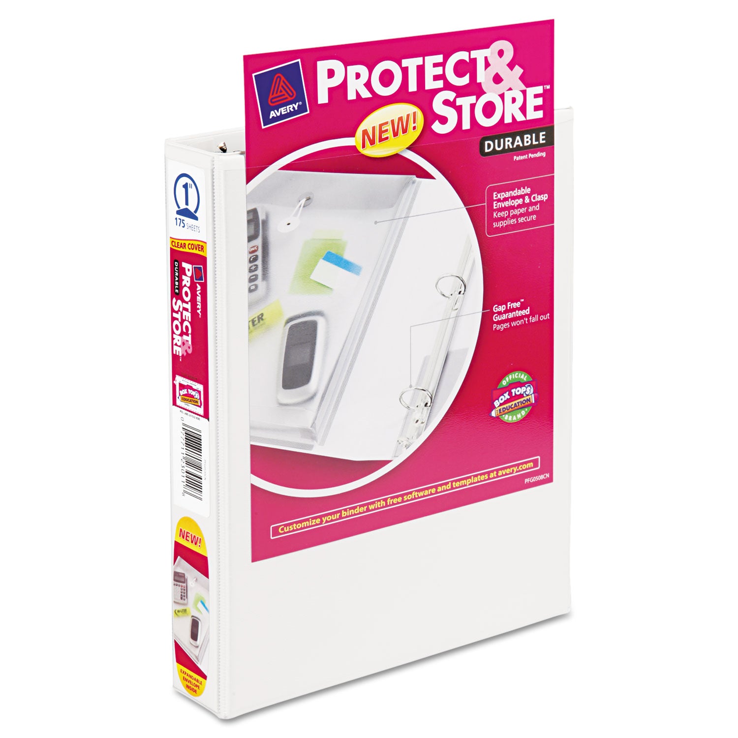 Mini Size Protect and Store View Binder with Round Rings, 3 Rings, 1" Capacity, 8.5 x 5.5, White - 