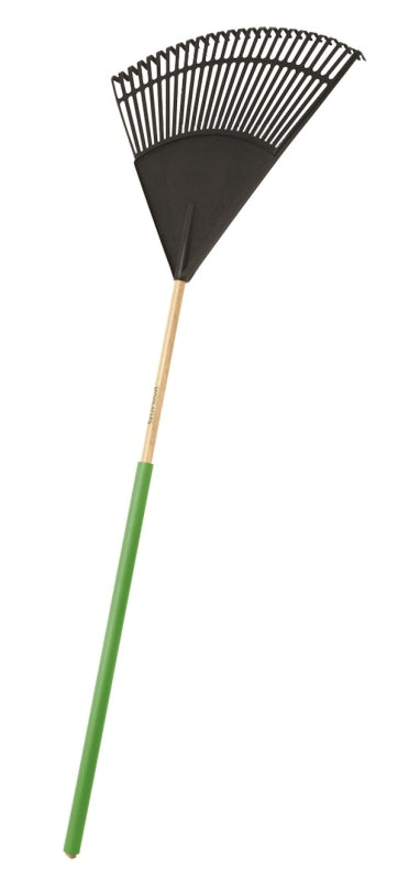 landscapers-select-34586-lawn-leaf-rake-poly-tine-26-tine-wood-handle-48-in-l-handle