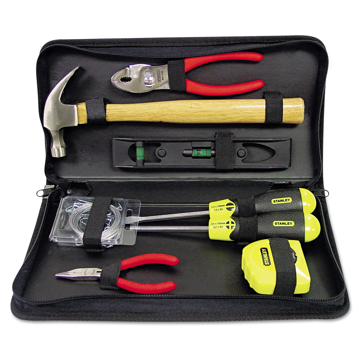 General Repair 8 Piece Tool Kit in Water-Resistant Black Zippered Case - 