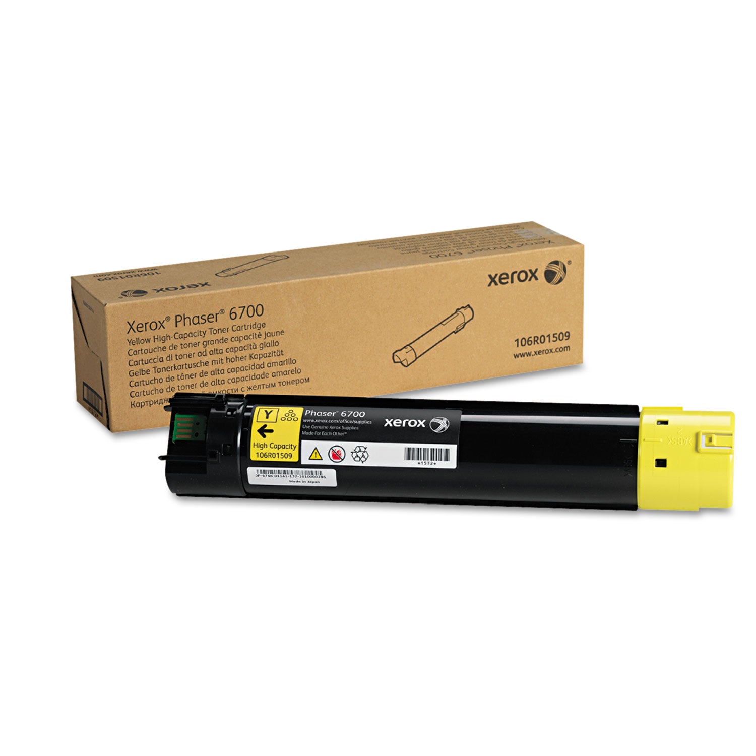 106R01509 High-Yield Toner, 12,000 Page-Yield, Yellow - 