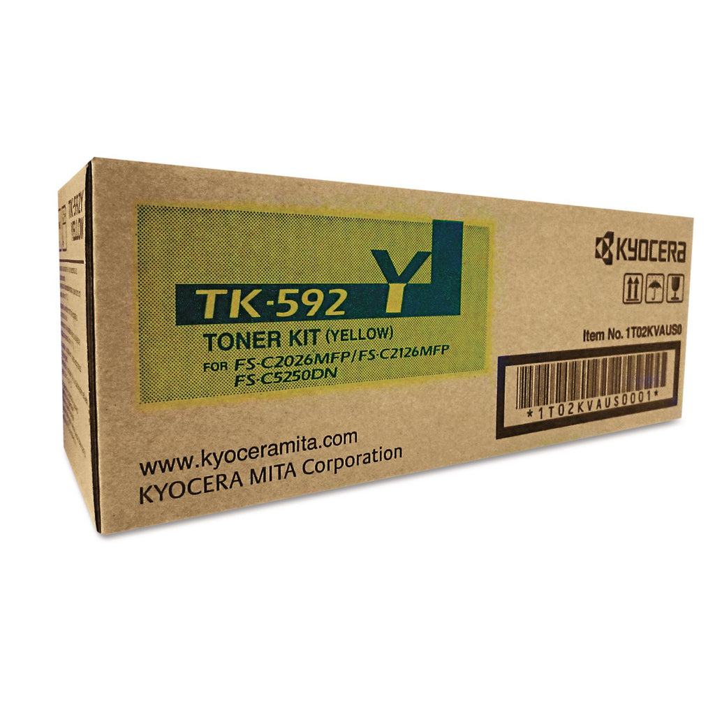 Kyocera TK-592Y Original Toner Cartridge - Laser - 5000 Pages - Yellow - 1 Each