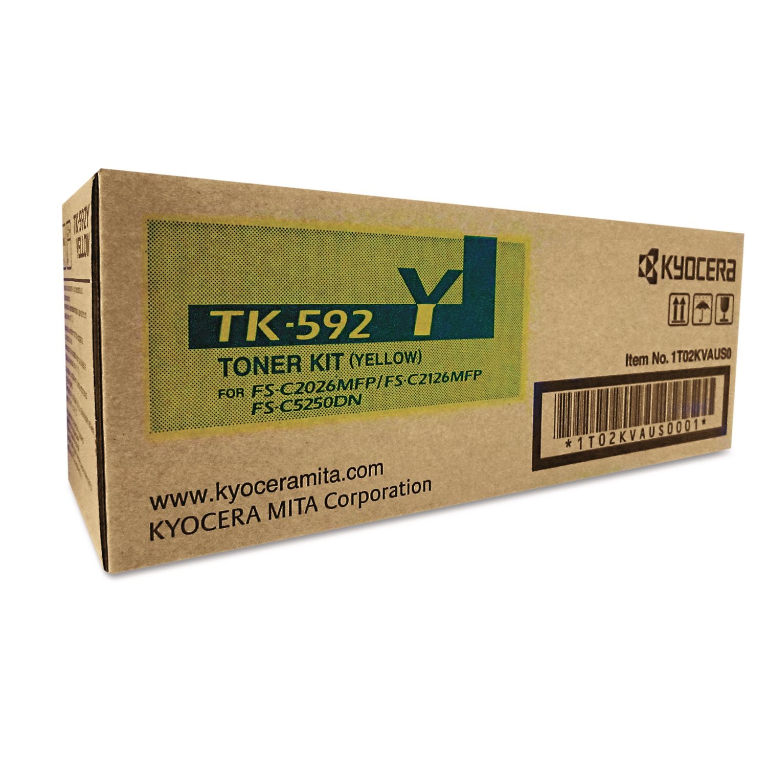 Kyocera TK-592Y Original Toner Cartridge - Laser - 5000 Pages - Yellow - 1 Each