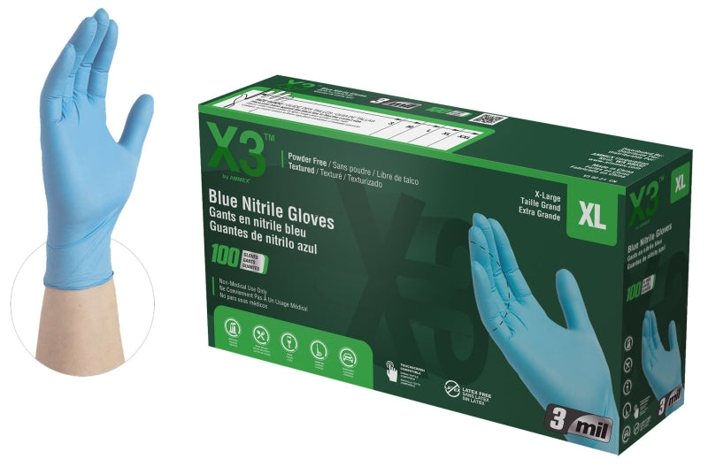 ammex-x348100-non-sterile-disposable-gloves-xl-nitrile-powder-free-blue