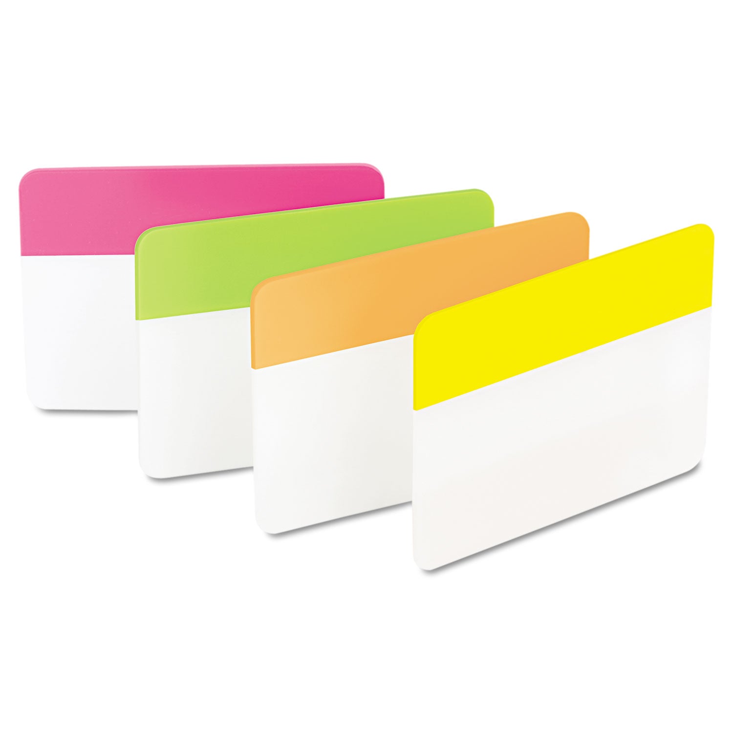 Solid Color Tabs, 1/5-Cut, Assorted Bright Colors, 2" Wide, 24/Pack - 