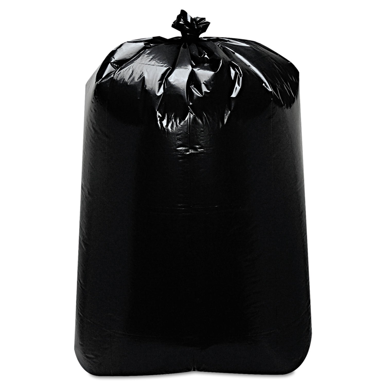 Low-Density Can Liners, 60 gal, 1.6 mil, 22" x 58", Black, 100/Carton