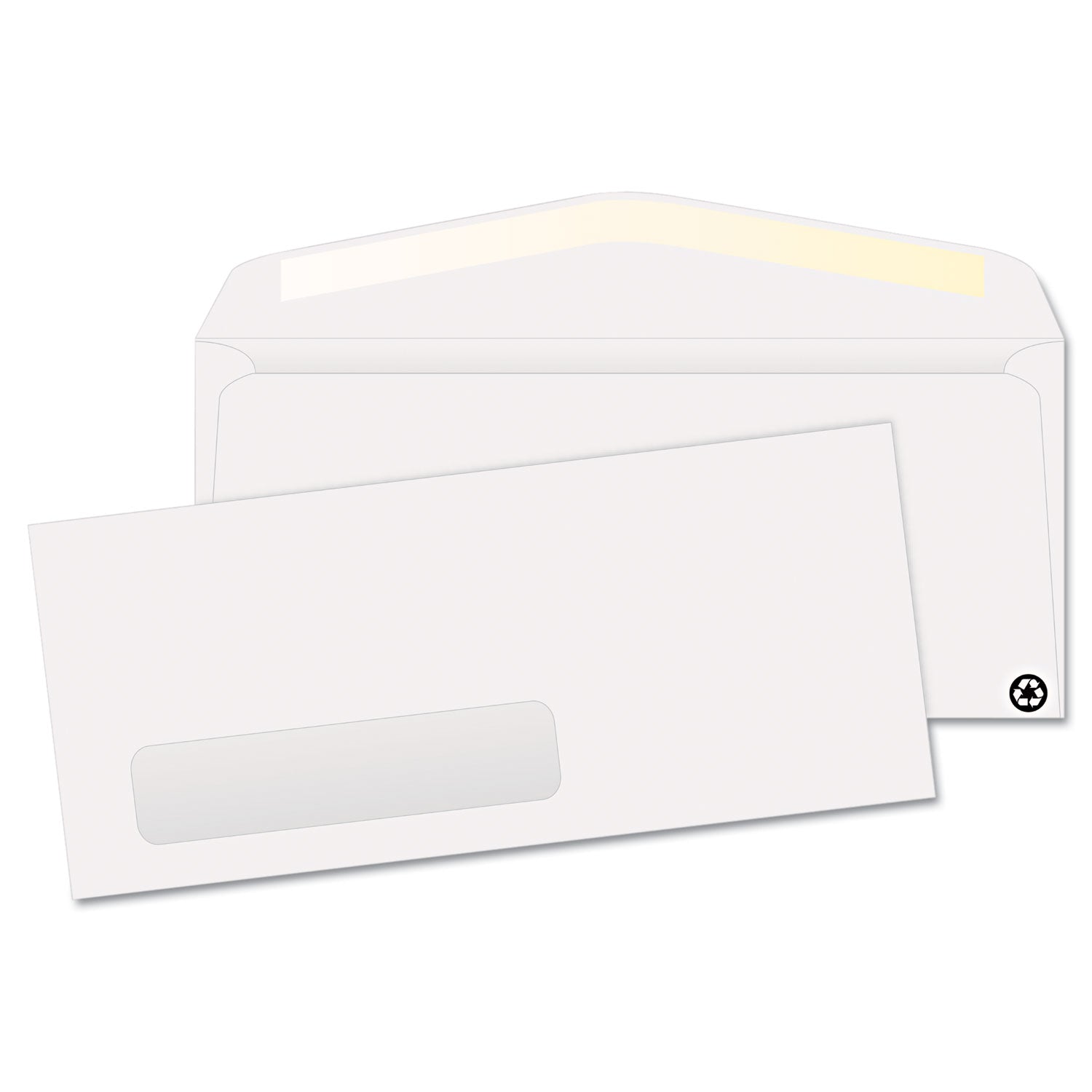 Address-Window Security-Tint Envelope, #10, Commercial Flap, Gummed Closure, 4.13 x 9.5, White, 500/Box - 