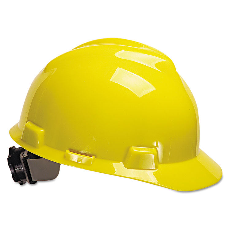 V-Gard Hard Hats, Ratchet Suspension, Size 6 1/2 - 8, Yellow - 