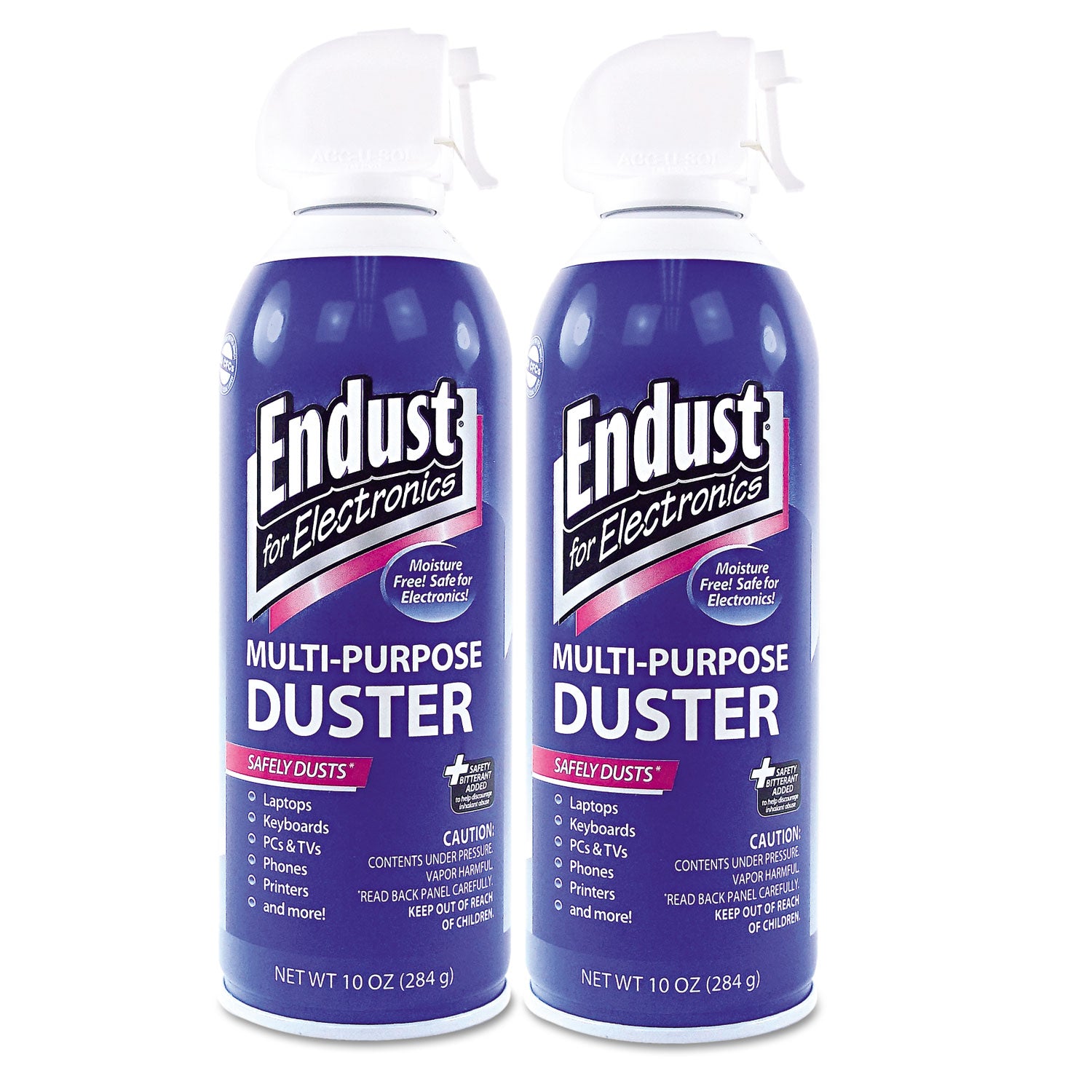 Compressed Air Duster for Electronics, 10 oz Can, 2/Pack - 