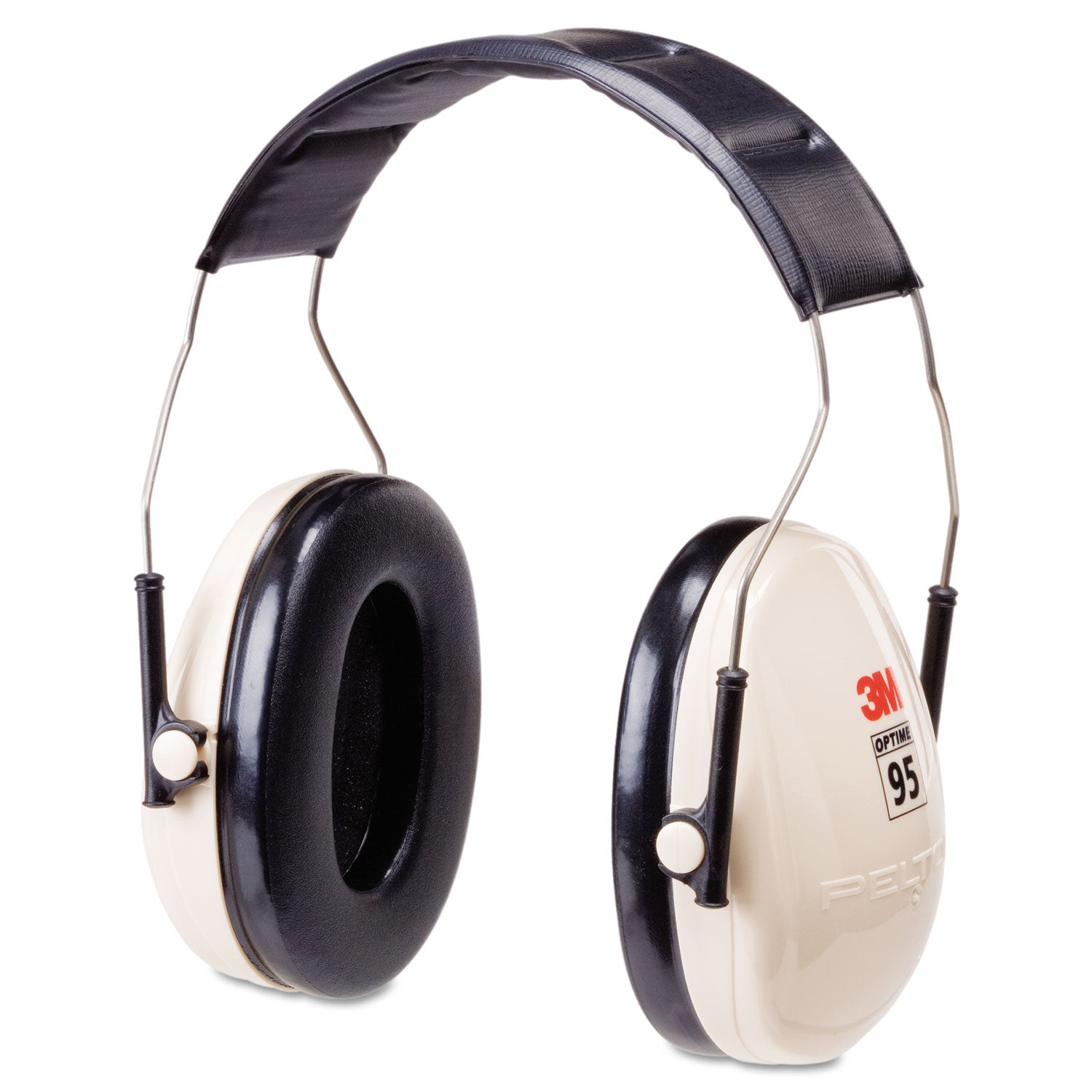 PELTOR OPTIME 95 Low-Profile Folding Ear Muff H6f/V, 21 dB, Beige/Black - 
