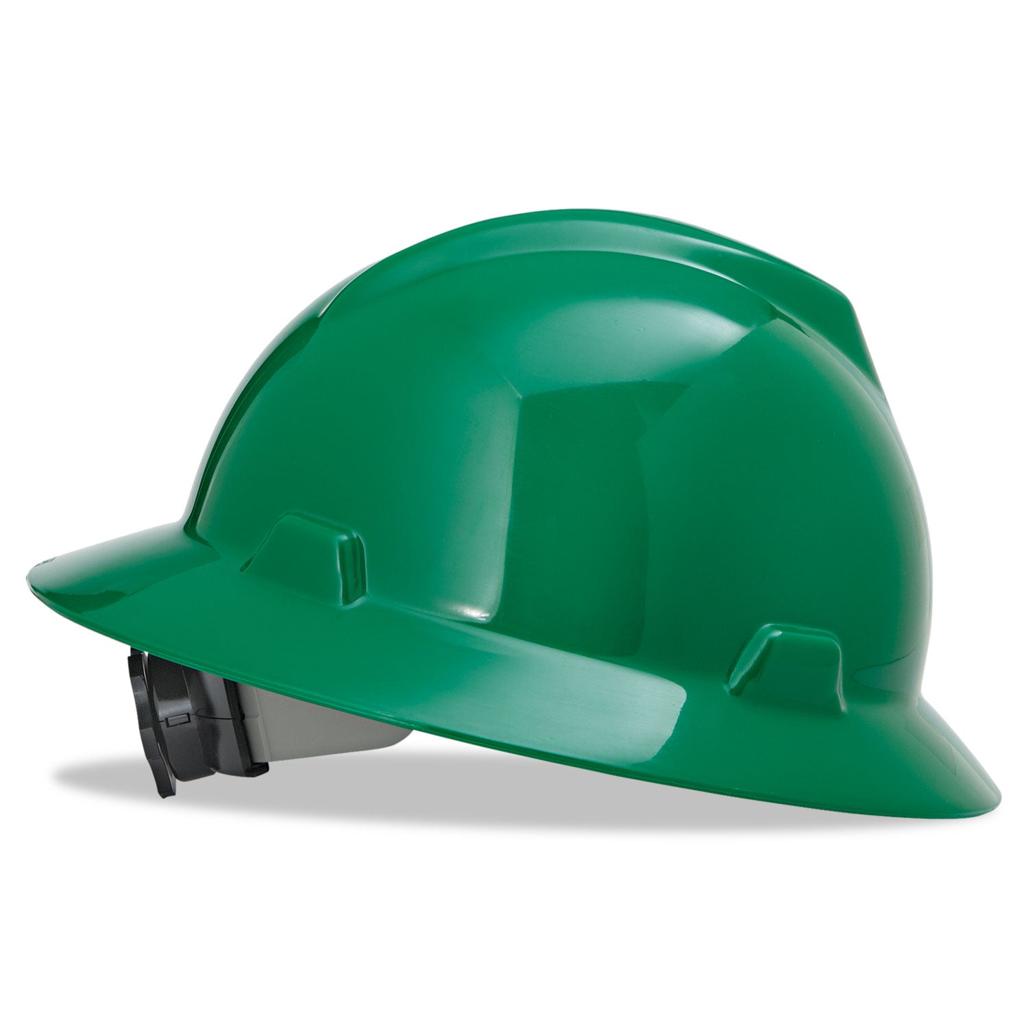V-Gard Full-Brim Hard Hats, Ratchet Suspension, Size 6.5 to 8, Green - 