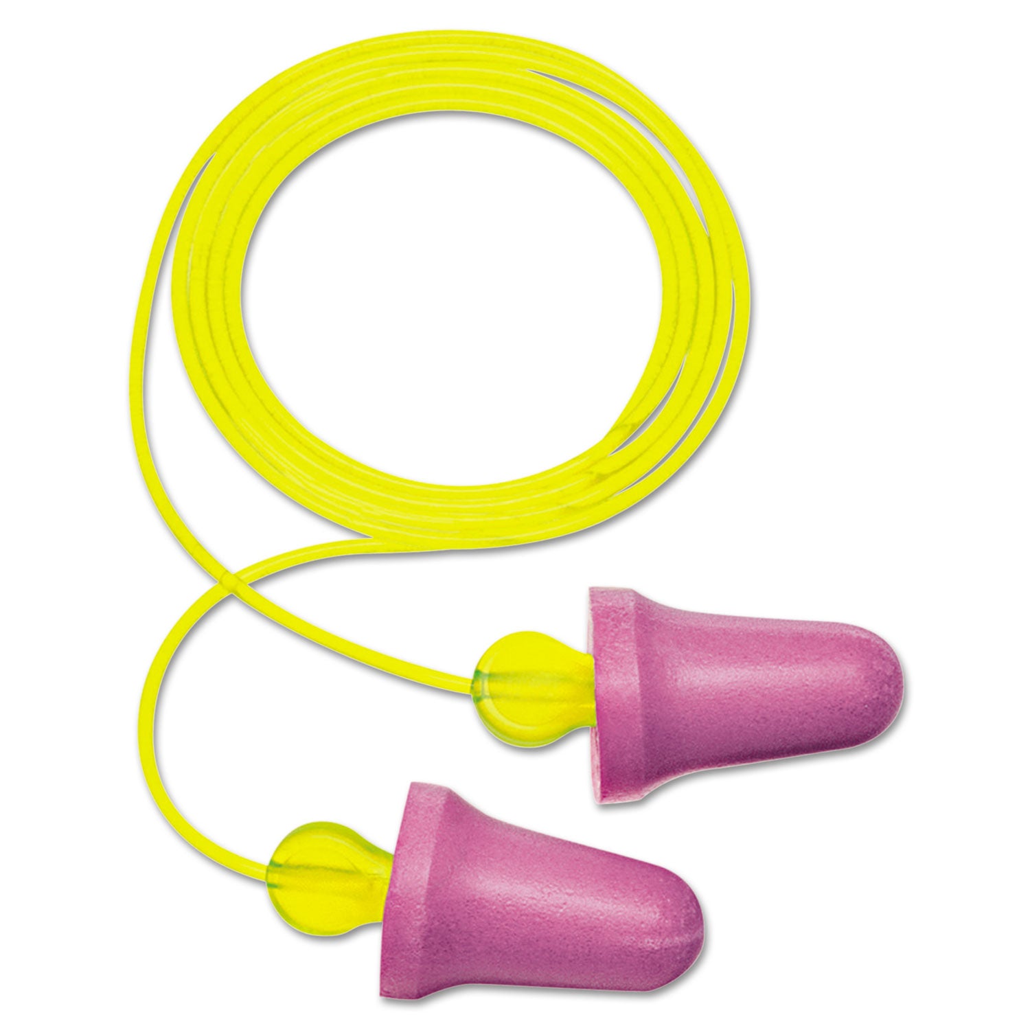 no-touch-push-to-fit-single-use-earplugs-corded-29-db-nrr-purple-yellow-100-pairs_mmmp2001 - 1