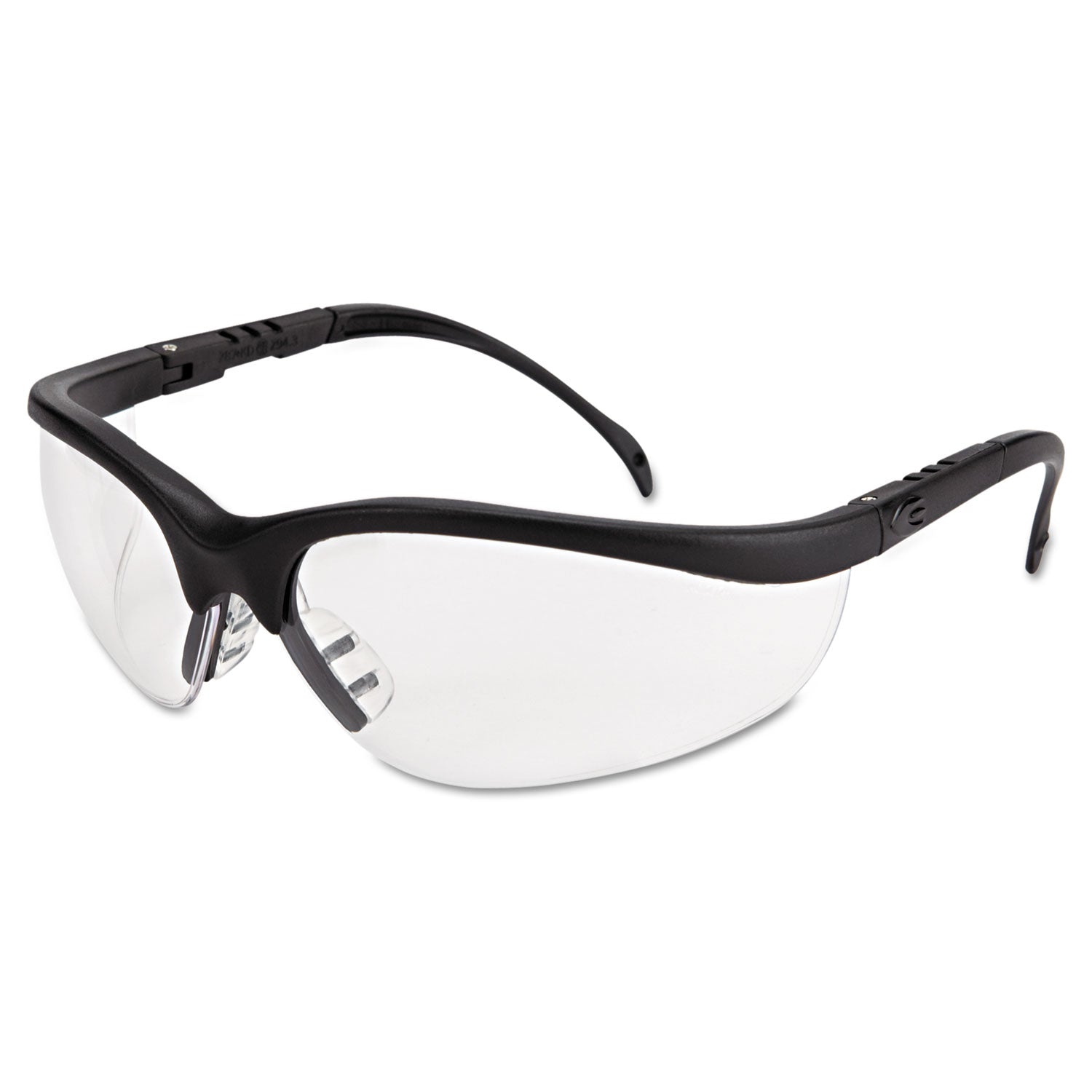 klondike-safety-glasses-matte-black-frame-clear-lens_crwkd110af - 1