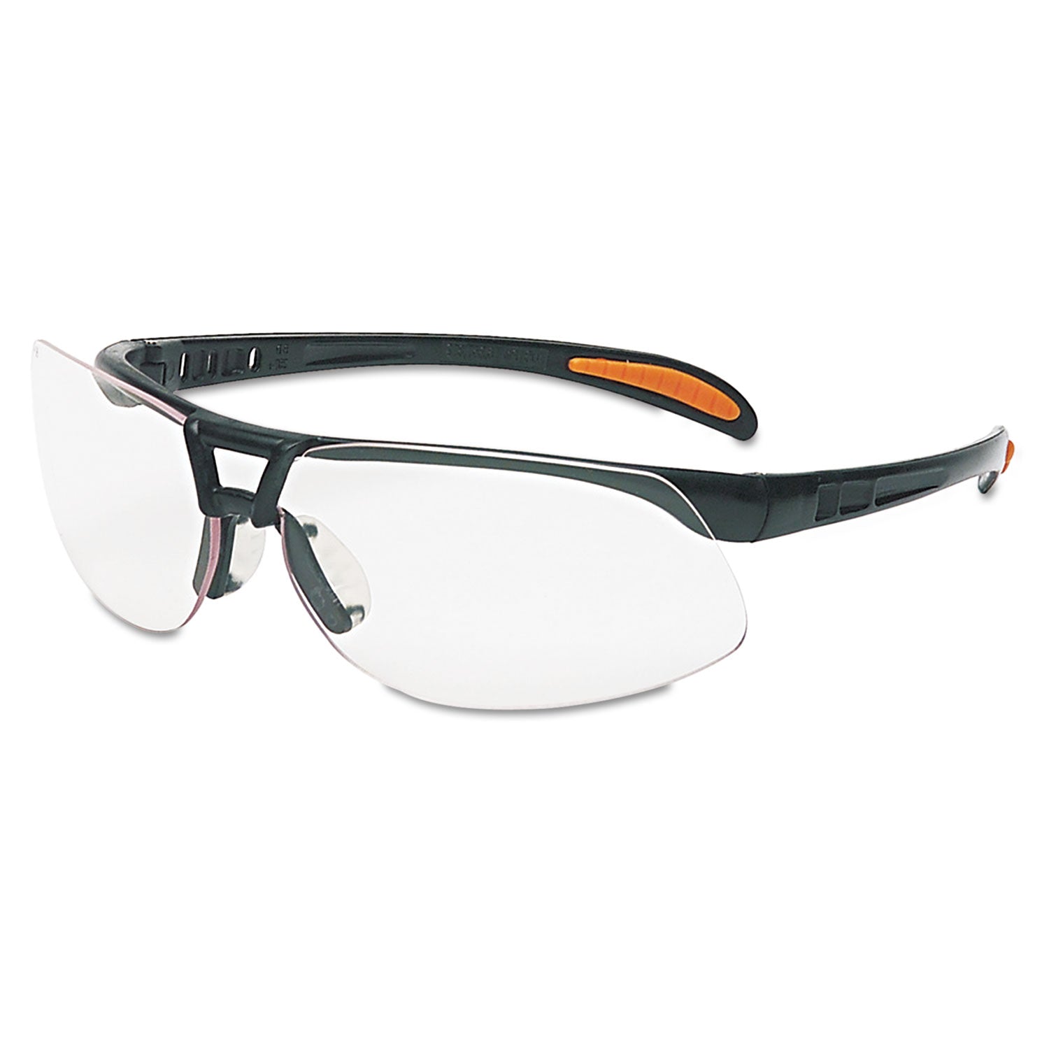 protege-safety-eyewear-metallic-black-frame-clear-lens_uvxs4200 - 1