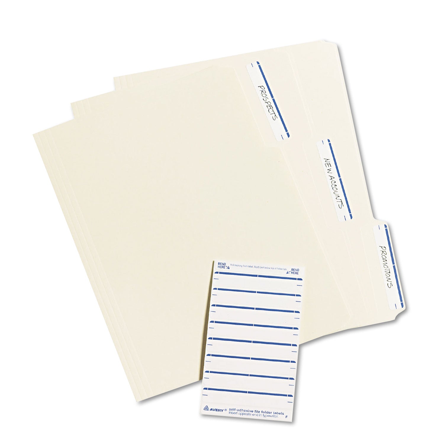 Printable 4" x 6" - Permanent File Folder Labels, 0.69 x 3.44, White, 7/Sheet, 36 Sheets/Pack, (5200)