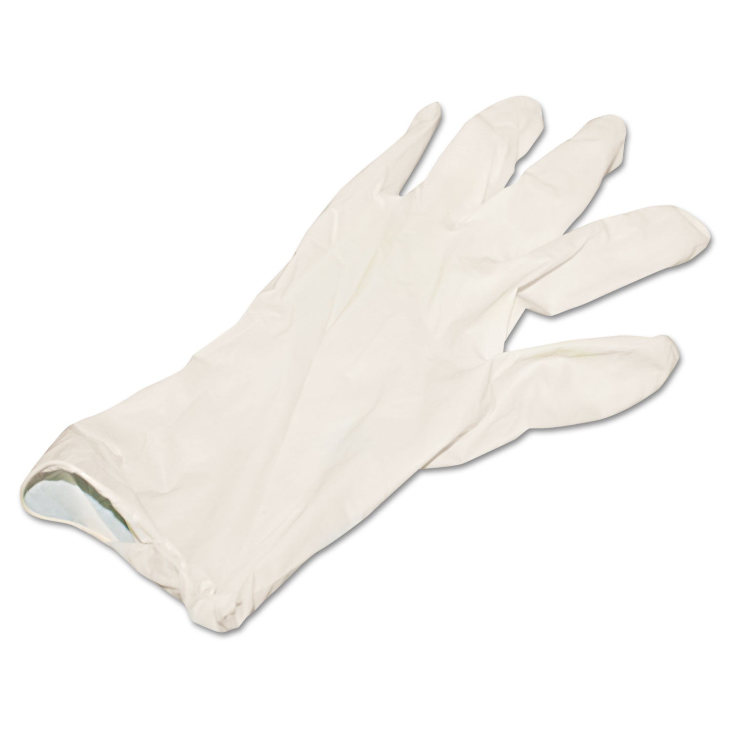 Powder-Free Synthetic Vinyl Gloves, Large, Beige, 4 mil, 100/Box - 