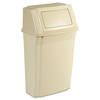 slim-jim-wall-mounted-container-rectangular-plastic-15gal-beige_rcp7822bei - 1