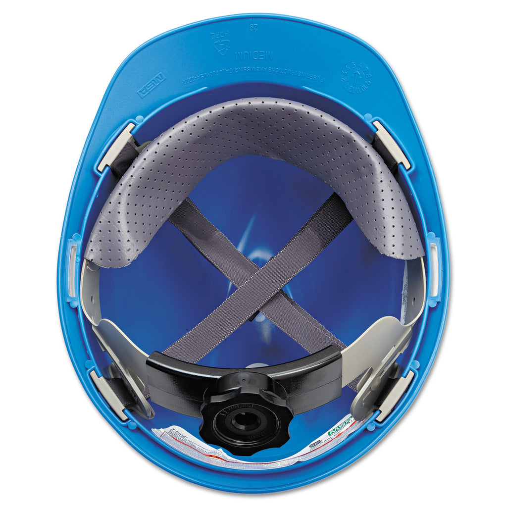V-Gard Hard Hats, Ratchet Suspension, Size 6.5 to 8, Blue - 
