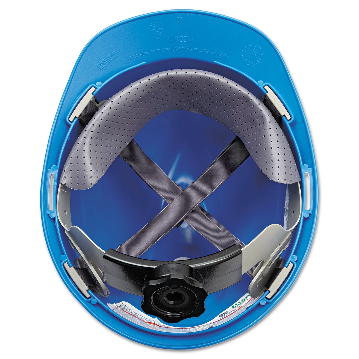 V-Gard Hard Hats, Ratchet Suspension, Size 6.5 to 8, Blue - 