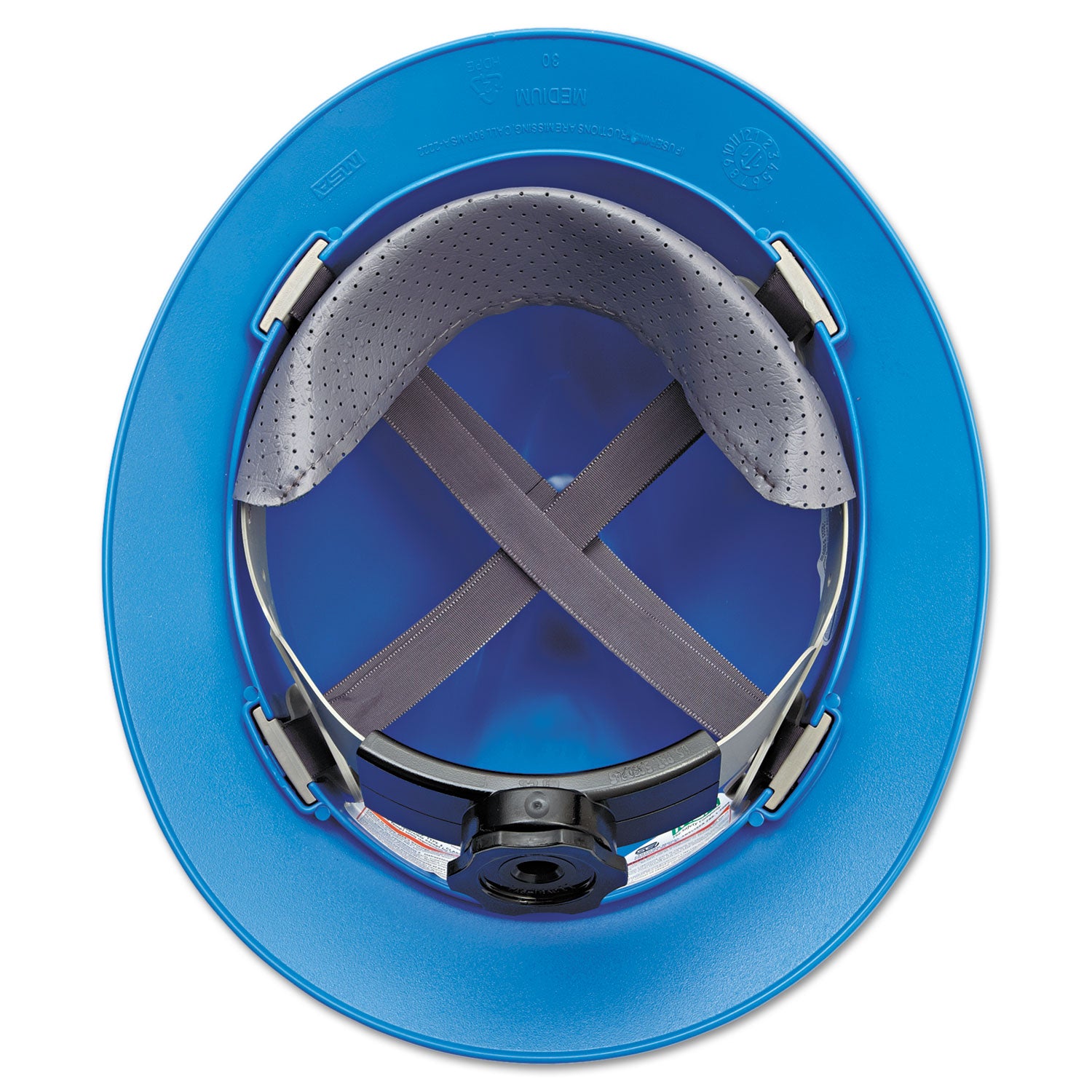 V-Gard Full-Brim Hard Hats, Ratchet Suspension, Size 6.5 to 8, Blue - 