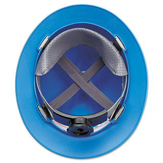 V-Gard Full-Brim Hard Hats, Ratchet Suspension, Size 6.5 to 8, Blue - 
