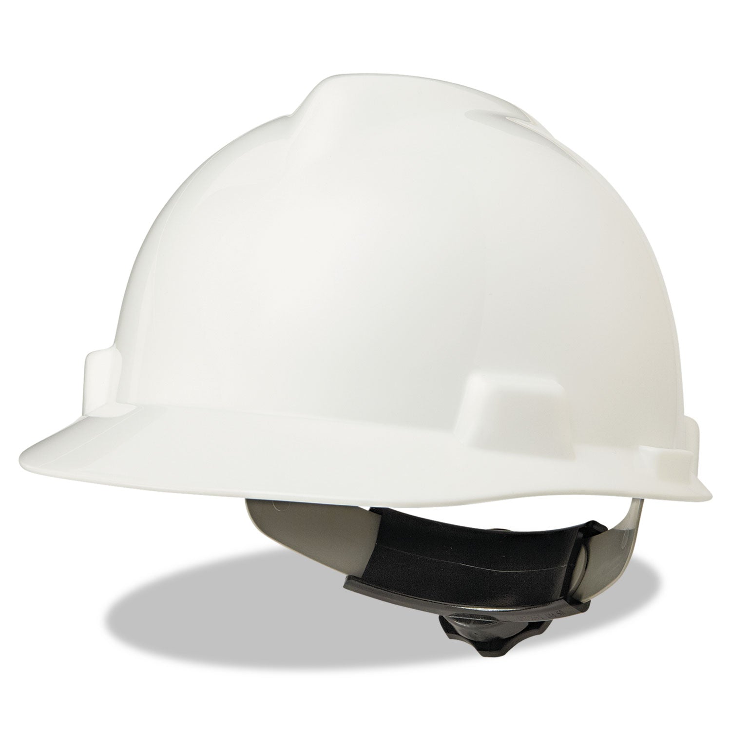 V-Gard Hard Hats, Ratchet Suspension, Size 6.5 to 8, White - 