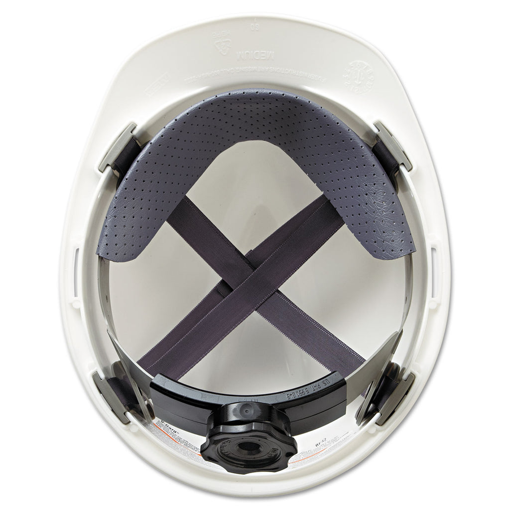 V-Gard Hard Hats, Ratchet Suspension, Size 6.5 to 8, White