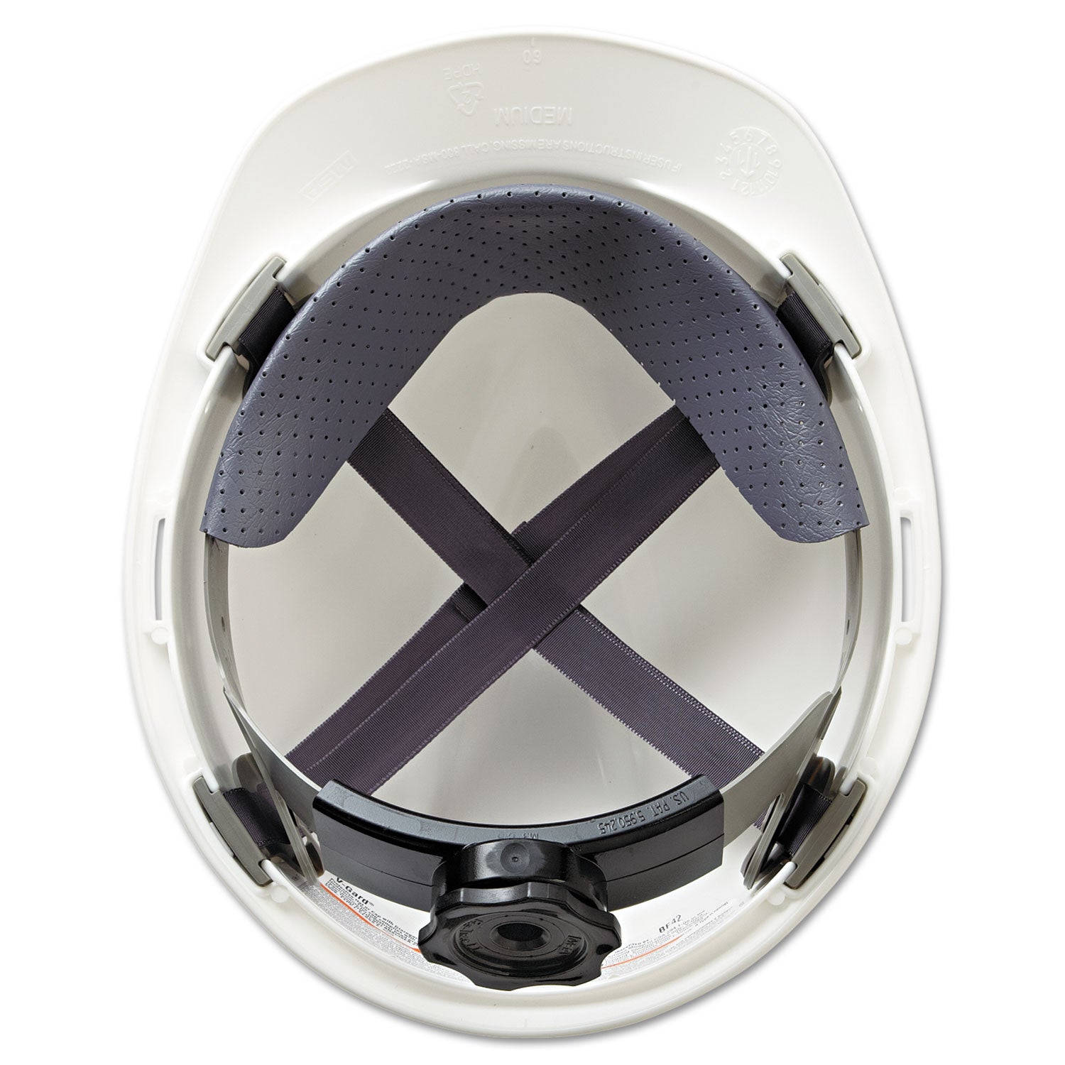 V-Gard Hard Hats, Ratchet Suspension, Size 6.5 to 8, White