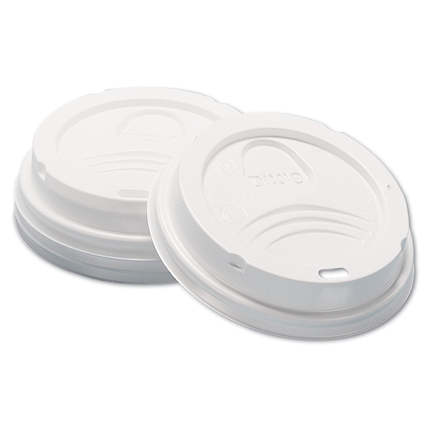Dome Hot Drink Lids, Fits 8 oz Cups, White, 100/Sleeve, 10 Sleeves/Carton - 