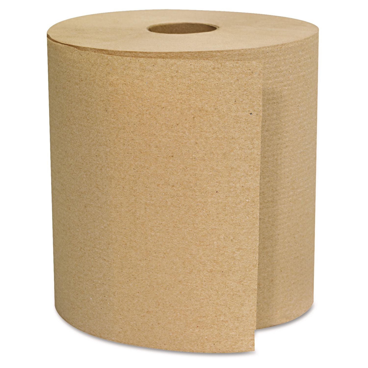 Hardwound Towels, 1-Ply, 800 ft, Brown, 6 Rolls/Carton