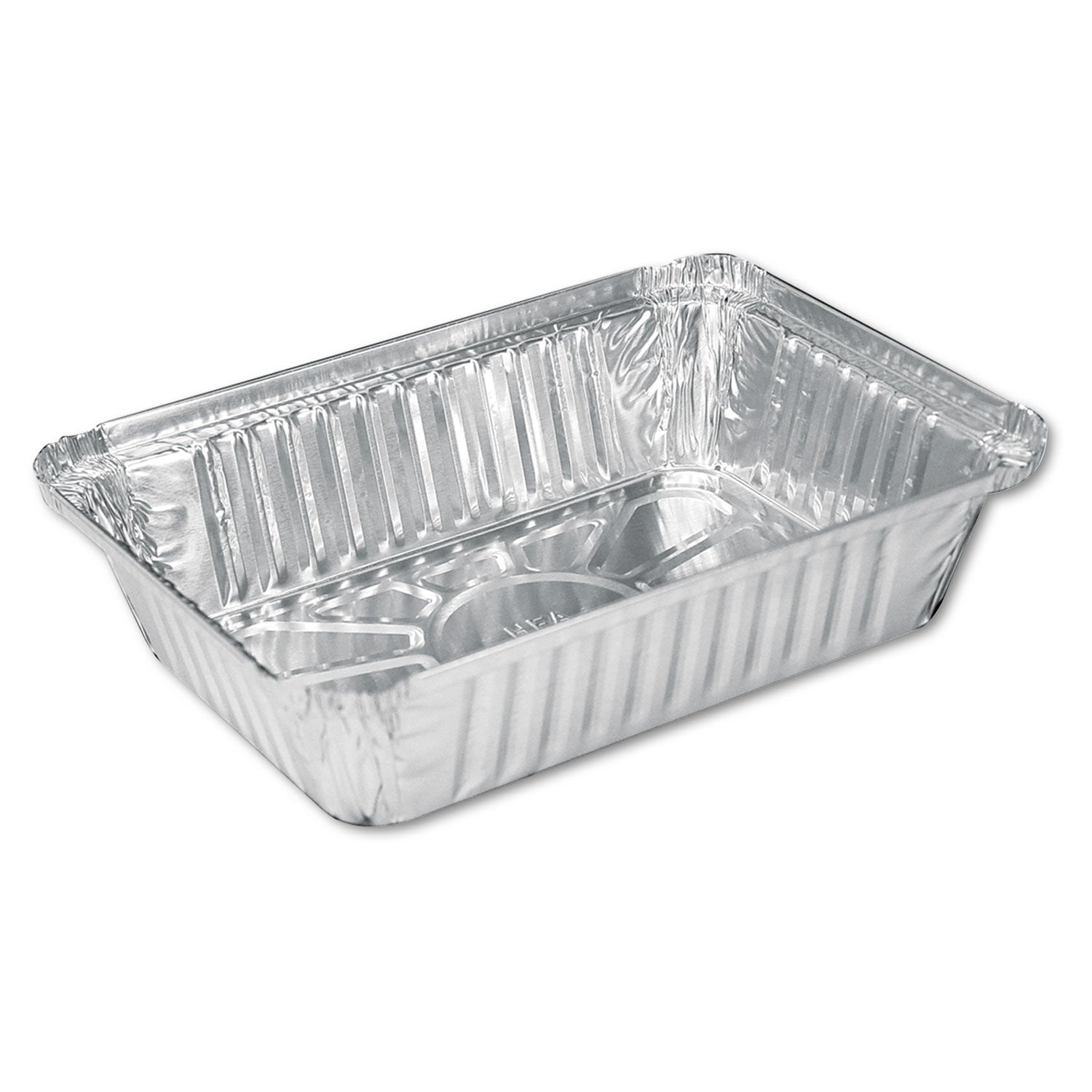 Aluminum Oblong Pan, 2.25 lb Capacity, 5.94 x 8.44 x 1.81, Silver, 500/Carton - 