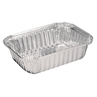 Aluminum Oblong Pan, 1.5-lb Capacity, 5.13 x 7.06 x 1.69, Silver, 500/Carton