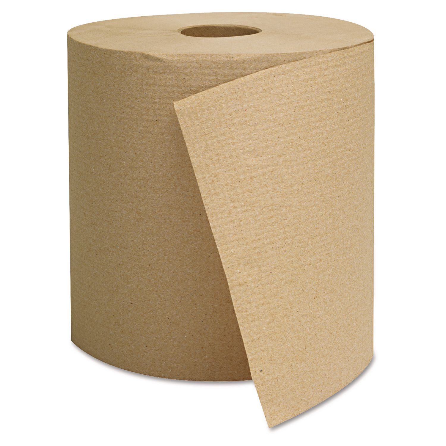 Hardwound Towels, 1-Ply, 800 ft, Brown, 6 Rolls/Carton