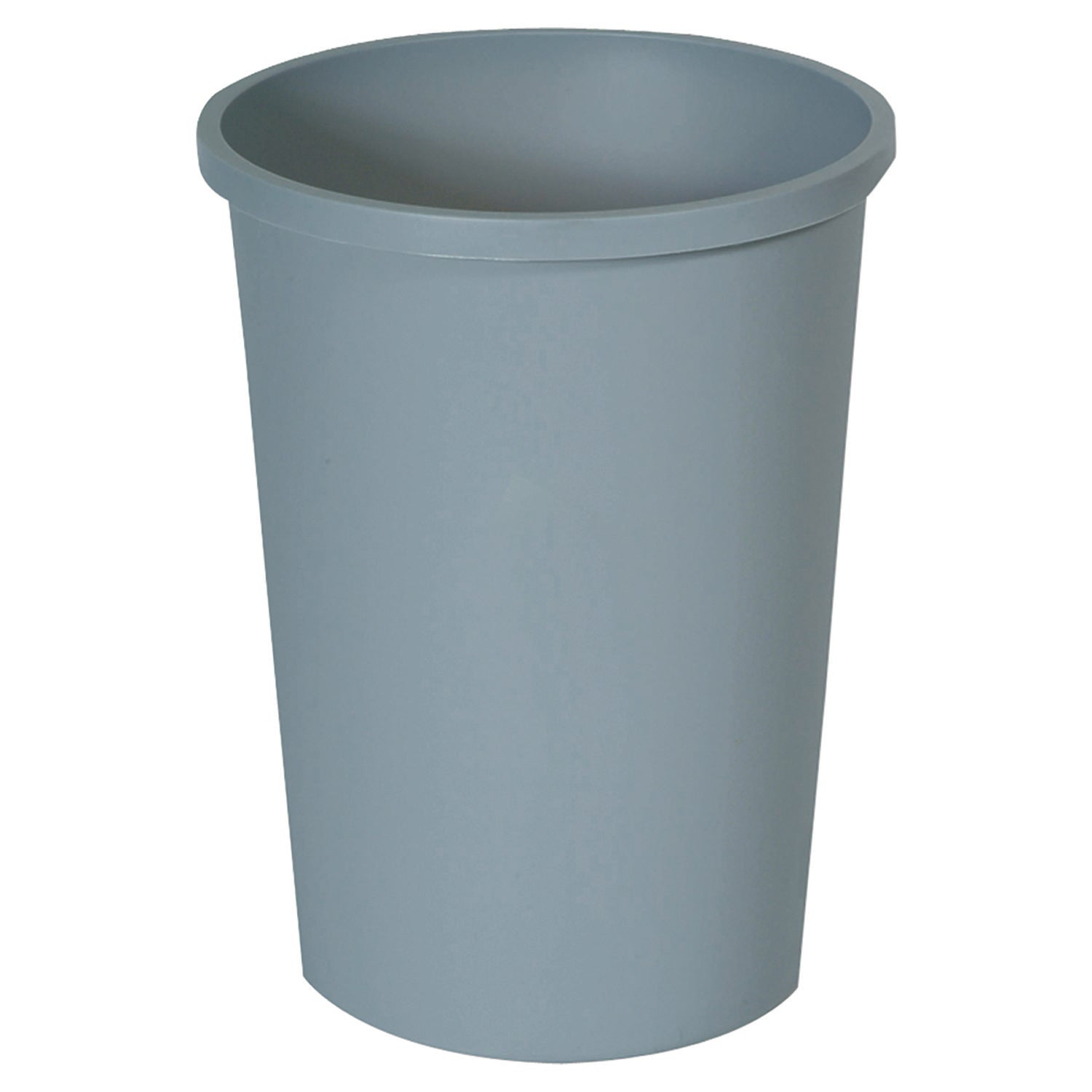 Untouchable Waste Container, Round, Plastic, 11gal, Gray