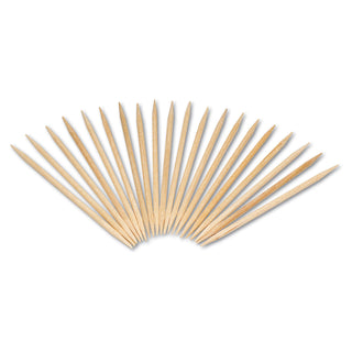Round Wood Toothpicks, 2.5", Natural, 800/Box, 24 Boxes/Case, 5 Cases/Carton, 96,000 Toothpicks/Carton
