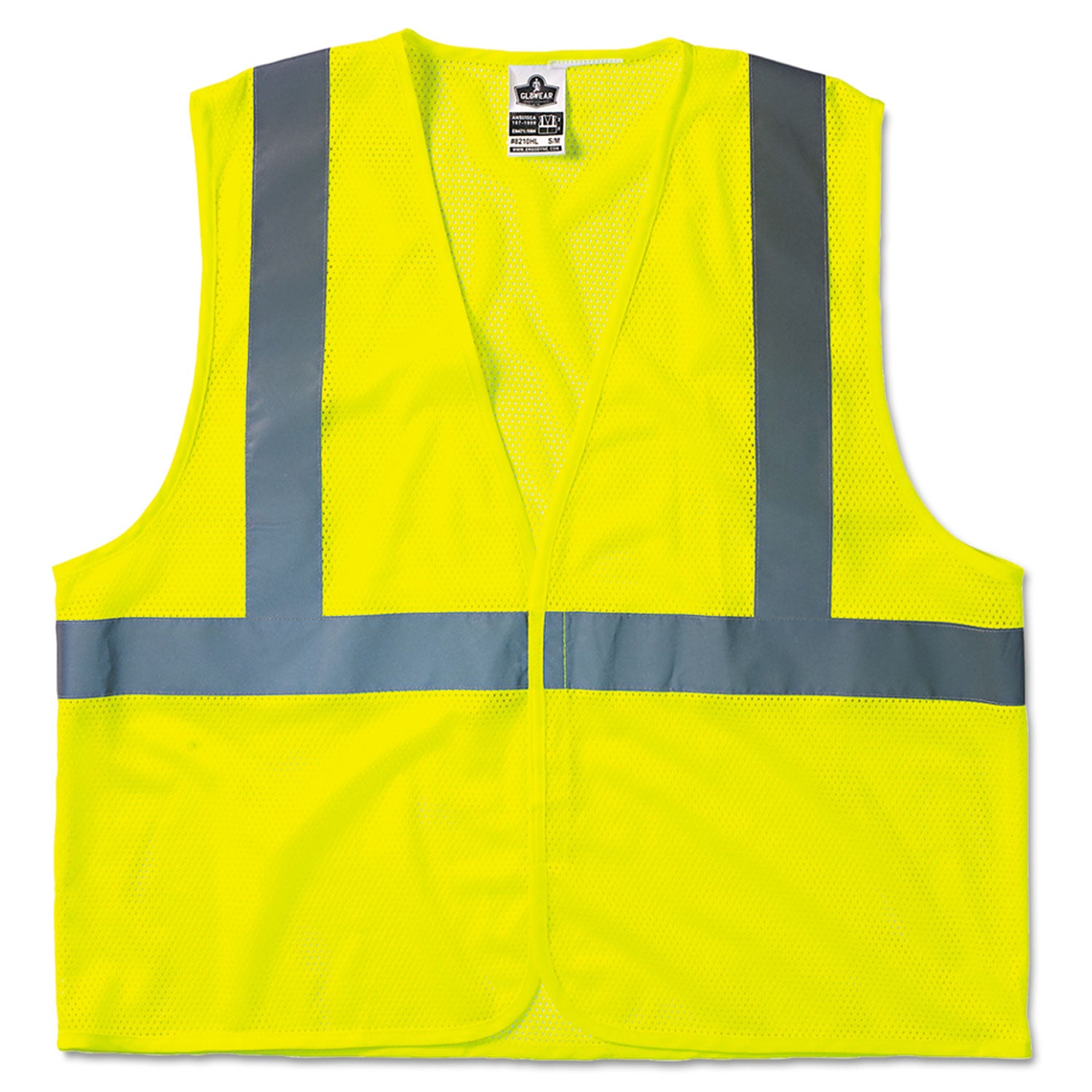 glowear-8210hl-class-2-economy-vest-polyester-mesh-hook-closure-large-to-x-large-lime_ego21025 - 1