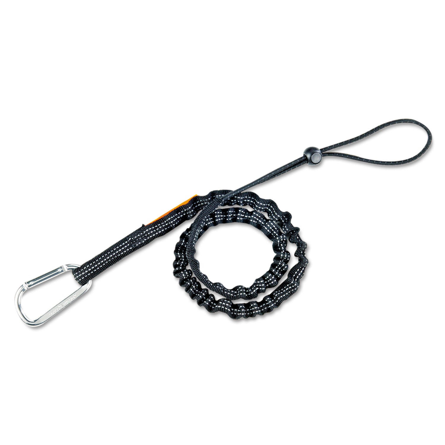 squids-3100-lanyard-w-aluminum-carabiner-+-cinch-loop-10-lb-max-working-cap-35-to-45-long-black-ships-in-1-3-bus-days_ego19002 - 1