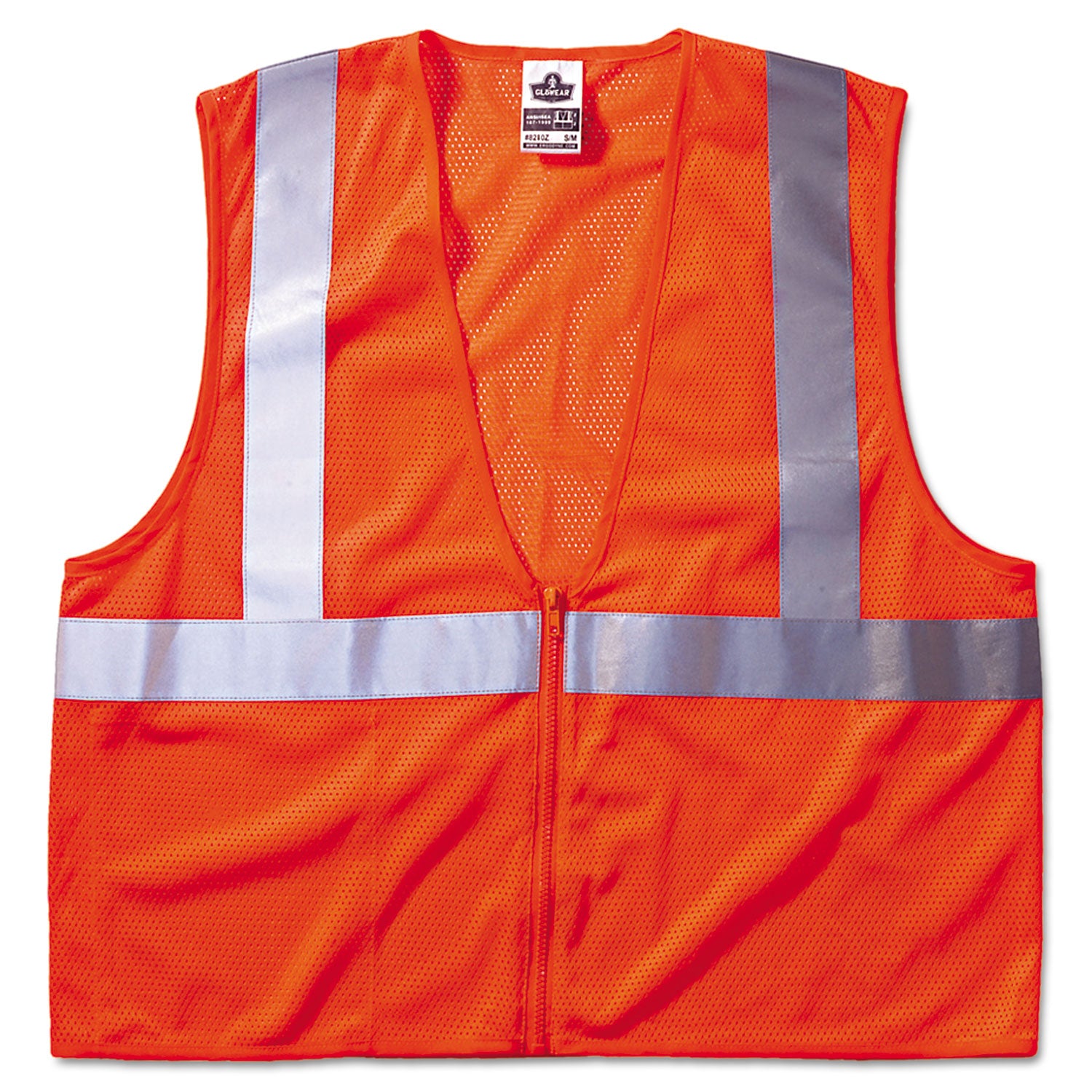 glowear-8210z-class-2-economy-vest-polyester-mesh-zipper-closure-large-to-x-large-orange_ego21045 - 1
