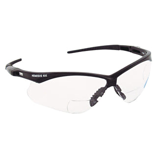 V60 Nemesis Rx Reader Safety Glasses, Black Frame, Clear Lens, +1.0 Diopter Strength