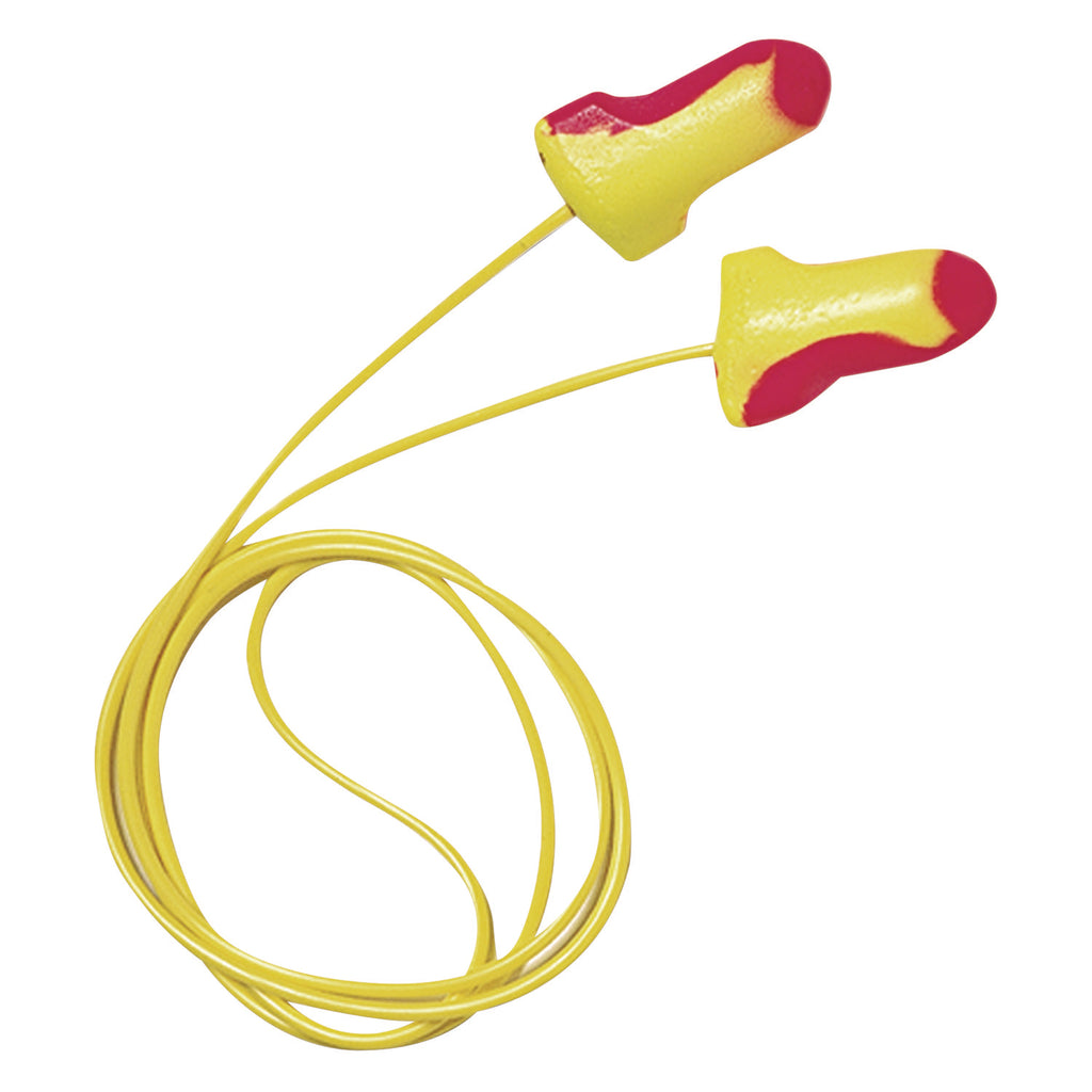LL-30 Laser Lite Single-Use Earplugs, Corded, 32NRR, Magenta/Yellow, 100 Pairs