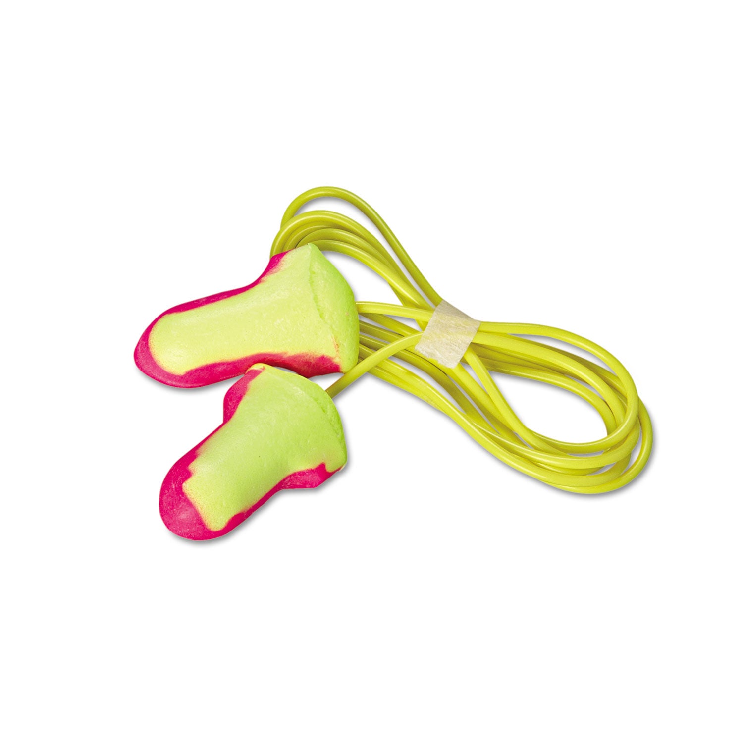 LL-30 Laser Lite Single-Use Earplugs, Corded, 32NRR, Magenta/Yellow, 100 Pairs - 