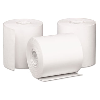 Impact Bond Paper Rolls, 3" X 85 Ft, White, 50/carton