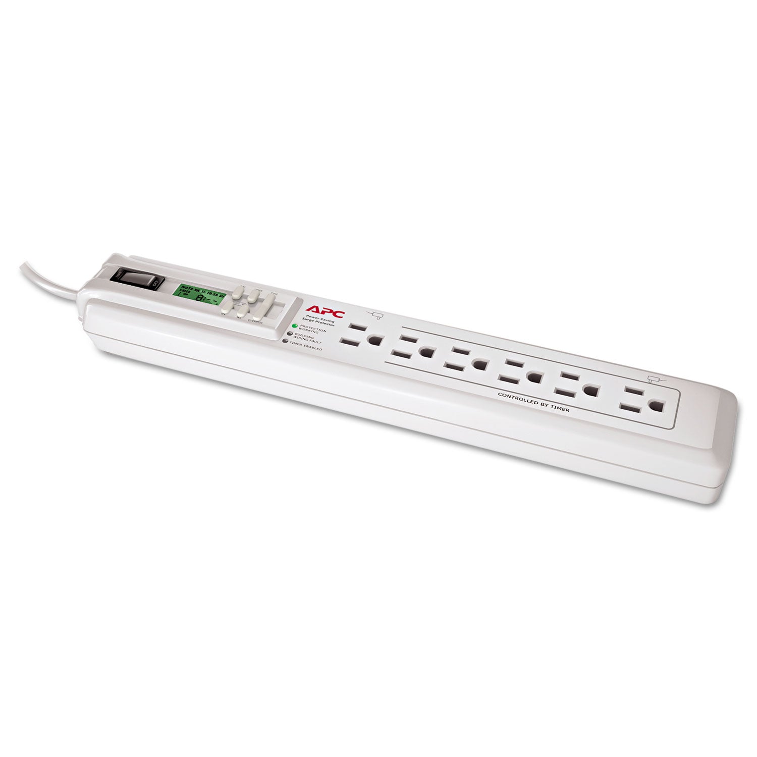 SurgeArrest Surge Protector, 6 AC Outlets, 3 ft, 1,020 J, White - 