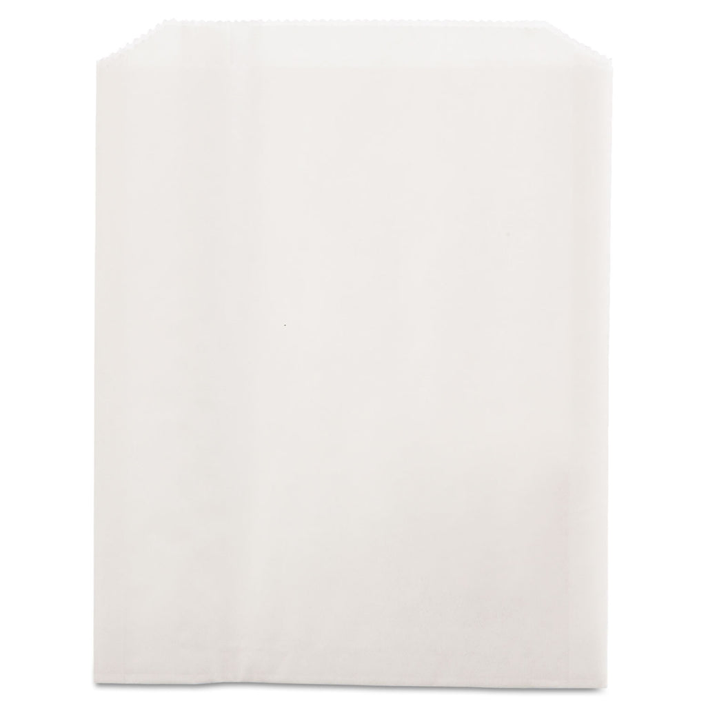 Grease-Resistant Single-Serve Bags, 6" x 7.25", White, 2,000/Carton