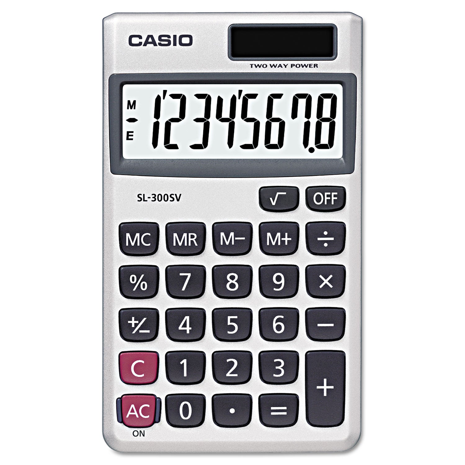 SL-300SV Handheld Calculator, 8-Digit LCD - 