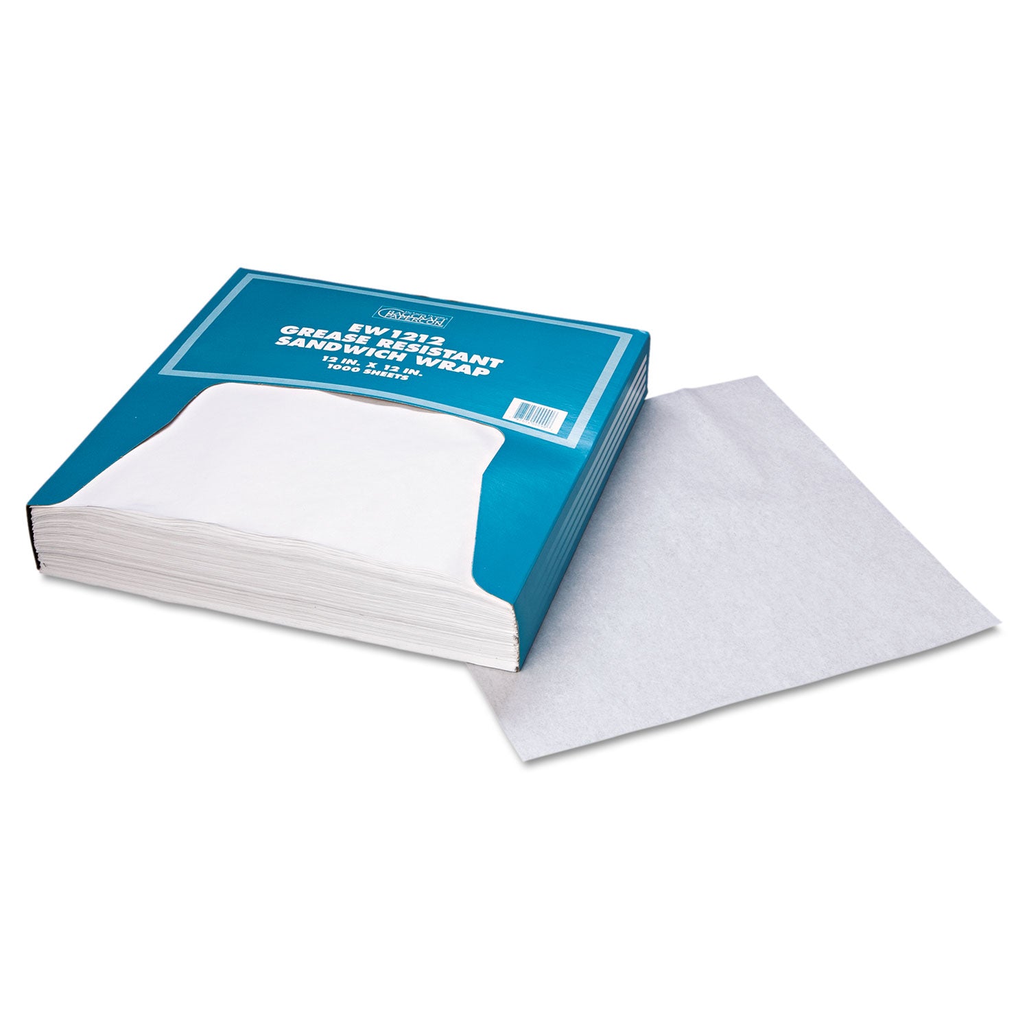 Grease-Resistant Paper Wraps and Liners, 12 x 12, White, 1,000/Box, 5 Boxes/Carton - 