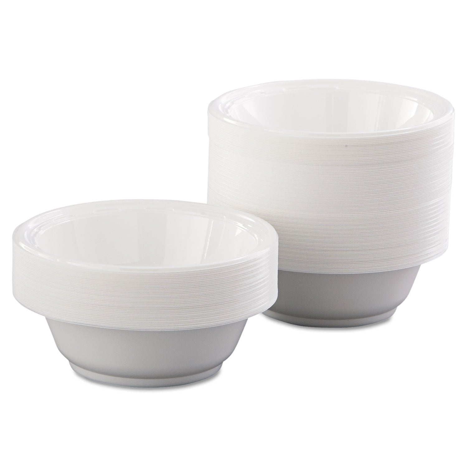 Famous Service Plastic Dinnerware, Bowl, 12 oz, White, 125/Pack, 8 Packs/Carton - 