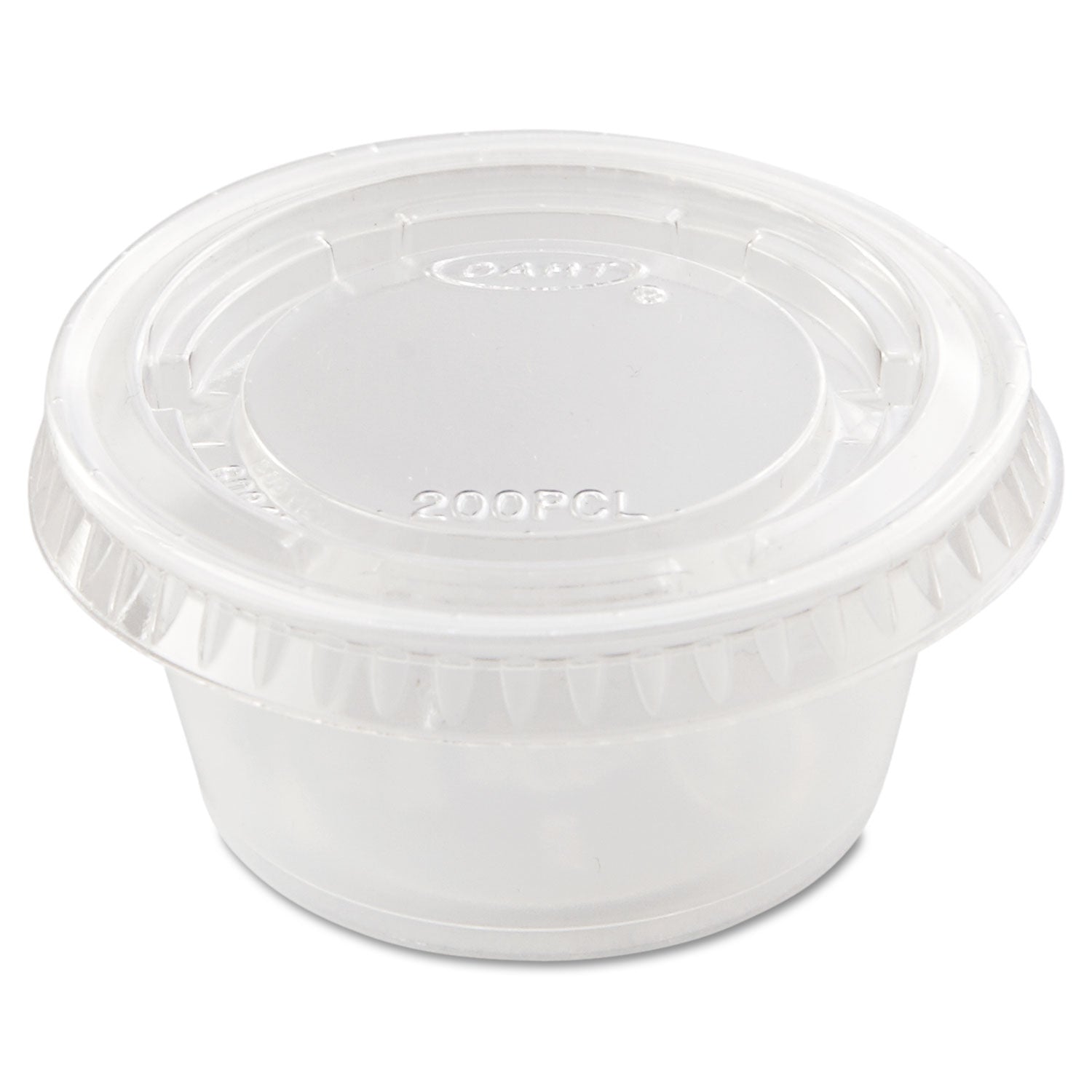Portion/Souffle Cup Lids, PET, Fits 1.5 oz to 2.5 oz Cups, Clear, 2,500/Carton